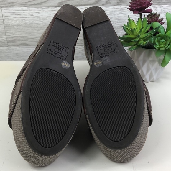 Lucky Brand Sarabelle Wedge Studded Leather - Picture 9 of 10